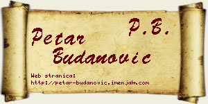 Petar Budanović vizit kartica